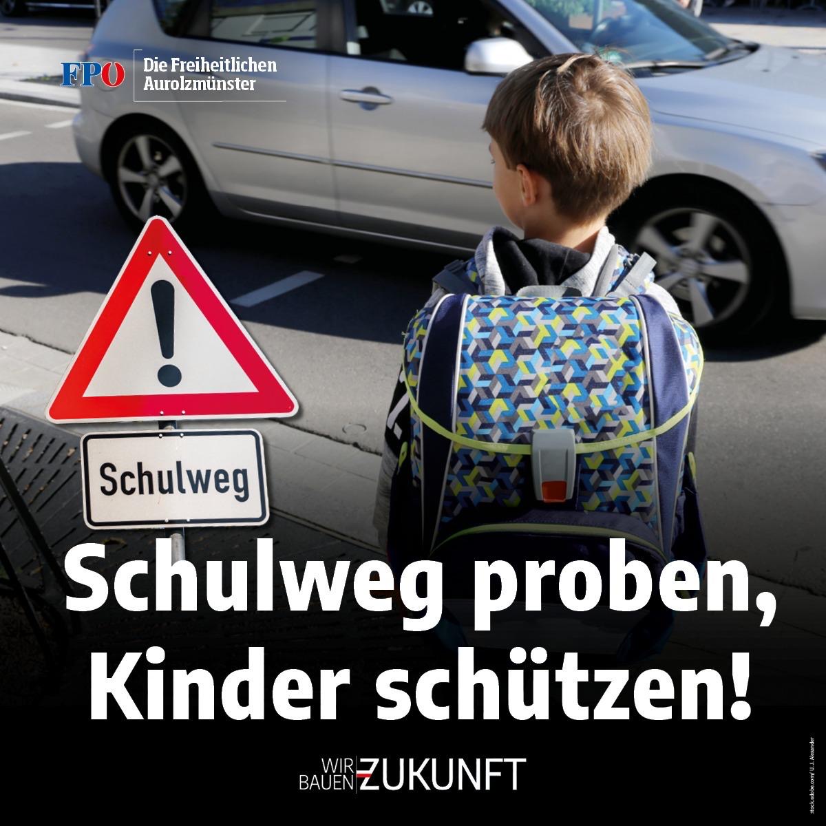 Schulweg proben, Kinder schützen!
